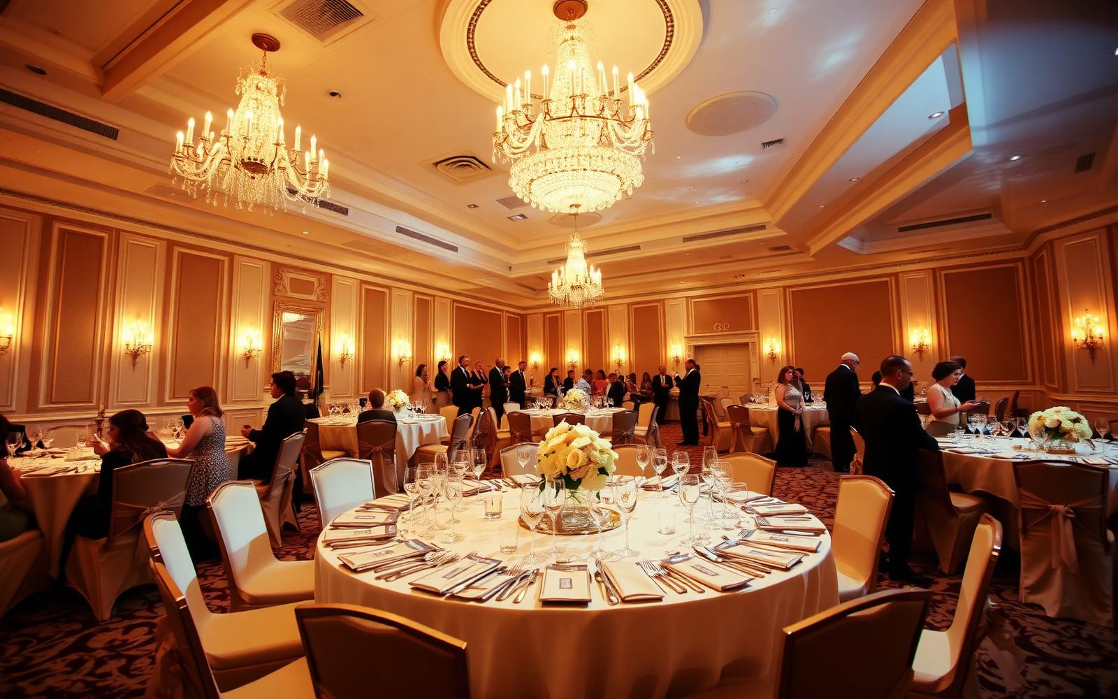 Elegant ballroom event setup